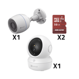Kit de cámaras WiFi / Incluye 1 pieza CS/H6C/5MP Para Uso en Interior / 1 pieza CS-H3C Para Uso en Exterior / 1 PZA Micro SD HS-TF-E1/32G / Detección de Movimiento / Notificaciones Instantáneas - Image 2