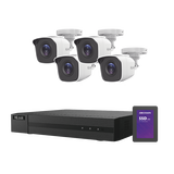 KIT TurboHD 1080p + SSD de 1 TB (1024 GB) / DVR 4 canales / 4 Cámaras Bala de Metal / Fuente de Poder / Accesorios de Instalación