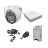 KIT COLORVU TURBOHD 1080pLite / DVR 4 Canales / 4 Cámaras Eyeball (exterior) / Transceptores / Conectores / Fuente de Poder Profesional