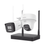 Kit IP Inalámbrico 2 Megapíxel / NVS 4 Canales / 1 Cámara Bala Exterior + 1 Cámara Turret Interior con Lente 2.8 mm y Dual Light / Audio Bidireccional (Micrófono y Bocina) / Soporta Micro SD de 512 GB Kit IP Inalámbrico 2 Megapíxel / NVS 4 Canales / 1 Cámara Bala Exterior + 1 Cámara Turret Interior con Lente 2.8 mm y Dual Light / Audio Bidireccional (Micrófono y Bocina) / Soporta Micro SD de 512 GB
