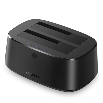 50854-1 Base USB 3.0 para Disco Duro de Doble Bahía | Soporta Discos SATA de 2.5' & 3.5´ | Soporta discos de 12TB | Compatible con UASP, SATA 3.0 | Con adaptador de corriente 12V3A | Cable USB 1M | Alta Velocidad | Modo Clonación. — Discos Duros Mecánicos (HDD)-CCTV en Morelia | SolutionSiteMX