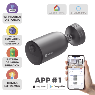 CS-EB3-2 Cámara IP Inalámbrica Con Batería Recargable (Cero Cables) / 2K (3 Megapixel) / Micro SD / Detección Humana / Colores en Oscuridad / Sirena y Estrobo / 15 Mts IR / 15 Mts Luz Blanca / Exterior - Image 2