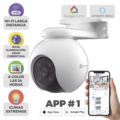 CS-H8-3K-2 PT WiFi / (3K) 5MP / Visión 360° / Detección humana / Detección de Vehiculo / Audio de Dos Vías / Sirena / Luz Parpadeante / Colores en Oscuridad / Micro SD / Presets / Autoseguimiento / Exterior - Image 2