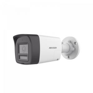 [Audio Bidireccional + Dual Light + ColorVu] Bala TURBOHD 3K (5 Megapixel) / Lente 2.8 mm Angulo de vision 112° / 30 mts IR EXIR + 20 mts Luz Blanca / Micrófono y Bocina Integrado / Exterior IP67 / Metal / dWDR