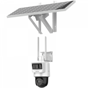 Kit Solar IP All in One / Doble Detección (Radar + PIR) / PT IP 4 Megapixel / Lente 2.8 mm / Panel Solar / Batería de Respaldo de Litio 90Wh (Hasta 2 días) / Conexión 4G / Audio de Dos Vías / Accesorios de Inst. / Direc