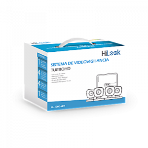 KIT TurboHD 1080p / DVR 4 canales / 4 Cámaras Bala de Metal / H.265+ / 1 Fuente de Poder Profesional / Accesorios de Instalación