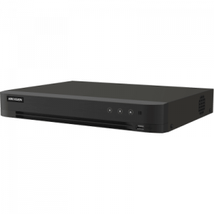 DVR 16 Canales TURBOHD + 16 Canales IP / 8 Megapixel (4K) / Audio Bidireccional / ACUSENSE / Audio Bidireccional / 1 Bahía de Disco Duro / Salida de Video en Full HD / H.265+