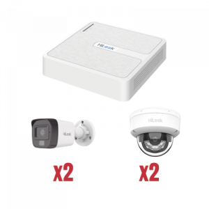 Kit IP 1080p (2 Megapixel) / NVR de 4 Canales con 4 Puertos PoE / 2 Cámaras IP Bala para Exterior con microfono y Dual light / 2 Cámaras IP Domo para Exterior Kit IP 1080p (2 Megapixel) / NVR de 4 Canales con 4 Puertos PoE / 2 Cámaras IP Bala para Exterior con microfono y Dual light / 2 Cámaras IP Domo para Exterior