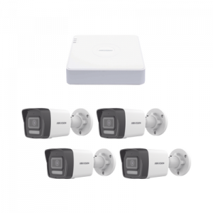 Kit IP 1080p (2 Megapixel) / NVR de 4 Canales con 4 Puertos PoE / 4 Cámaras IP Bala ColorVu Lite y ACUSENSE Lite / Micrófono Integrado Kit IP 1080p (2 Megapixel) / NVR de 4 Canales con 4 Puertos PoE / 4 Cámaras IP Bala ColorVu Lite y ACUSENSE Lite / Micrófono Integrado