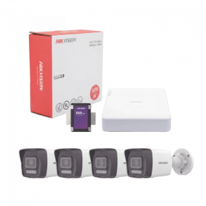 Kit IP 4 Megapixel / NVR de 4 Canales con 4 Puertos PoE / 4 Cámaras IP Bala Dual Light (IR + Luz Blanca) con Microfono Integrado y ACUSENSE Lite para Exterior/ Bobina de Cable de 100 mts / SSD de 1 TB Kit IP 4 Megapixel / NVR de 4 Canales con 4 Puertos PoE / 4 Cámaras IP Bala Dual Light (IR + Luz Blanca) con Microfono Integrado y ACUSENSE Lite para Exterior/ Bobina de Cable de 100 mts / SSD de 1 TB