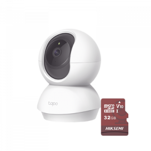 Kit de Cámara IP Wi-Fi / Incluye 1 Pieza Modelo TAPOC200 / 2 Megapixel / Utiliza La App Tapo / 1 Memoria Micro SD Hiksemi Modelo HS-TF-E1/32G