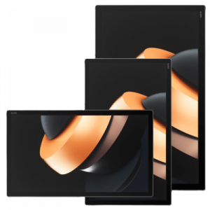 Pantalla Interactiva SUNMI FLEX 3 27″/ Tercera Generación / Diseño Metálico Ultra Delgado / Pantalla Capacitiva Multi-Touch FHD / Procesador Qualcomm Octa-Core / AI Engine / NFC en Pantalla / IP54 / Bluetooth 5.2 / POE