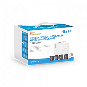 KIT TurboHD 1080p / DVR 4 canales / 4 Cámaras Bala de Metal / H.265+ / 1 Fuente de Poder Profesional / Accesorios de Instalación
