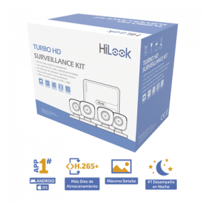 Kit TurboHD 720p / DVR 4 canales / 4 Cámaras Bala de Metal / 4 Cables 18 Mts / H.265+ / 1 Fuente de Poder Profesional / Accesorios de Instalación Kit TurboHD 720p / DVR 4 canales / 4 Cámaras Bala de Metal / 4 Cables 18 Mts / H.265+ / 1 Fuente de Poder Profesional / Accesorios de Instalación