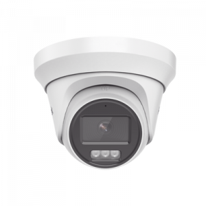 [audio bidireccional + dual light + colorvu] turret turbohd 3k / 5 megapixel / lente 2.8 mm / 40 mts ir exir + 40 mts luz blanca / micrófono y bocina integrado / exterior ip67 / dwd