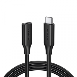 Cable USB-C Macho a USB-C Hembra | 1metro | USB-C 3.1 Gen 2 | Compatible con Thunderbolt 3 | TPE | Transferencia de Datos 10 Gbps | Soporta hasta 100W para Carga Rápida | Reversible.