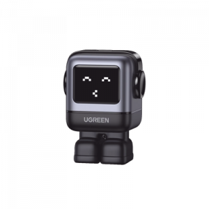 Cargador Mini GaNRobot 30W serie UNO | 1 USB-C de Carga Rápida | Tecnología GaN II | Multiprotocolo PD/QC/SCP/FCA | Carga Inteligente | Pantalla LED | Zapato Magnético Extraíble | Thermal Guard | Color Negro.