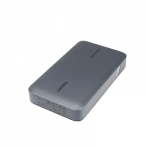 power bank de 20000mah | 3 salidas 100w max. | usb a + 2 usb c | pd 3.0 | qc3.0 | fcp | scp | pantalla inteligente | carcasa ignifuga | color gris | incluye cable usb de 50cm | carga tu laptop de manera segura.