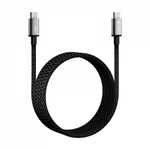 Cable de Carga USB-C a C 1.5 Metros (4.92 Pies) / Tecnología GaN (Nitruro de Galio / Fast-Charging / Potencia 60W / Velocidad Transferencia 480 Mbps / Material Nylon / Conector Aluminio Anodizado