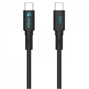 Cable USB-C a USB-C Carga Rápida 60W / Serie Magnética / 480 Mbps / Silicona Líquida / 1 m (3.3 ft) / Auto-enrollable / Anti-enredos / Negro