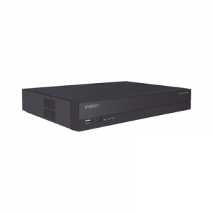 nvr 4 canales grabacion hasta 8mp / h.265, h.264 / p2p wisenet / 4 puertos poe plug and play / soporta 1 disco duro (no incluido).