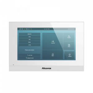 monitor color blanco linux / pantalla touch de 7 pulgadas / sip / poe / wifi / compatible con frentes de calle akuvox