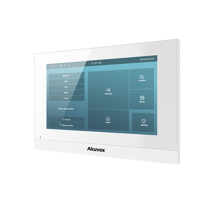 monitor color blanco linux / pantalla touch de 7 pulgadas / sip / poe / wifi / compatible con frentes de calle akuvox monitor color blanco linux / pantalla touch de 7 pulgadas / sip / poe / wifi / compatible con frentes de calle akuvox