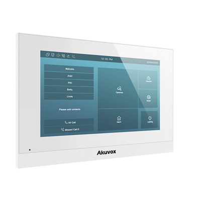 monitor color blanco linux / pantalla touch de 7 pulgadas / sip / poe / wifi / compatible con frentes de calle akuvox monitor color blanco linux / pantalla touch de 7 pulgadas / sip / poe / wifi / compatible con frentes de calle akuvox