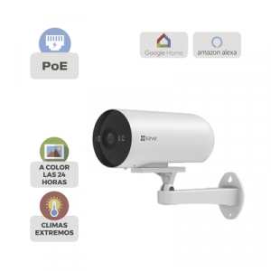 Cámara IP Exterior PoE / Color Night Vision / 3 Megapixel (2K) / AI Detección Humana y Vehiculos / H.265 / Vision Nocturna a Color / IP67 / Audio Bidireccional / Luz y Sirena / Micro SD Cámara IP Exterior PoE / Color Night Vision / 3 Megapixel (2K) / AI Detección Humana y Vehiculos / H.265 / Vision Nocturna a Color / IP67 / Audio Bidireccional / Luz y Sirena / Micro SD