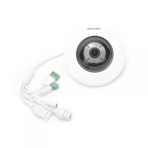 mini fisheye ip 5 megapixel / panorámica 180° 360° / microfono integrado / 8 mts ir / uso en interior / poe / múltiples vistas por ivms 4200 / alarmas i/o / micro sd