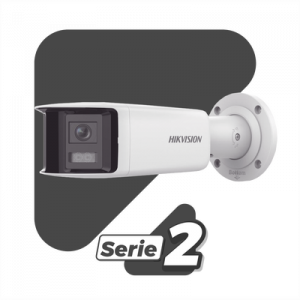 [flexvu] [protecciÓn activa] bala ip 4 megapixel / 2 lentes de lente 2.8 mm (imagen panorámica 180°) / 40 mts ir / exterior ip67 / luz intermitente y alerta de audio / audio bidireccional / acusense / wdr 120 db / micro sd