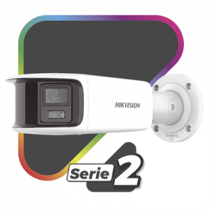 [flexvu] [protecciÓn activa] bala ip panorámica 8 megapixel (4k) / 2 lentes 4 mm (180°) / imagen a color 24/7 (colorvu) / poe / wdr 130° / ip67 / acusense / luz estroboscópica y alarma audible / 40 mts luz blanca / micro sd