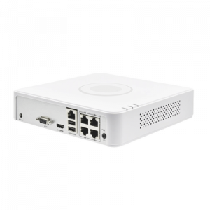 nvr 4 megapixel (compatible con cámaras acusense) / 4 canales ip / 4 puertos poe /1 bahía de disco duro / salida de vídeo full hd
