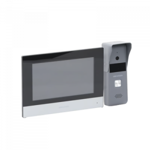 kit de videoportero analógico de metal / ip a 4 hilos con función de llamada a app hik connect / monitor se conecta a internet por cable o wifi y por 4 hilos al frente de calle ip65 / expandible a mas equipos