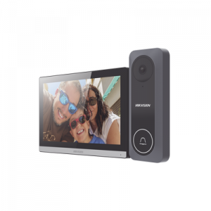 Kit de Videoportero Hibrido TurboHD con Pantalla LCD touch de 7″ Wi-Fi / Frente de Calle para Exterior de Policarbonato / 720p (1 Megapíxel )130° de Visión (Gran Angular) / Llamada a App Hik-Connect
