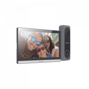 kit de videoportero hibrido turbohd con pantalla lcd touch de 7" wi fi / frente de calle para exterior de policarbonato / 720p (1 megapíxel )130° de visión (gran angular) / llamada a app hik connect