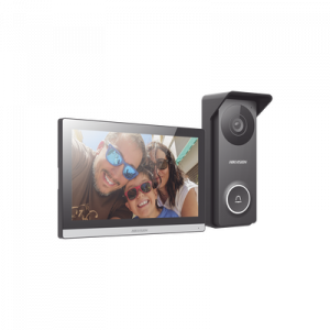 kit de videoportero hibrido turbohd con pantalla lcd touch de 7" wi fi / frente de calle para exterior metalico / 720p (1 megapíxel )117° de visión (gran angular) / llamada a app hik connect