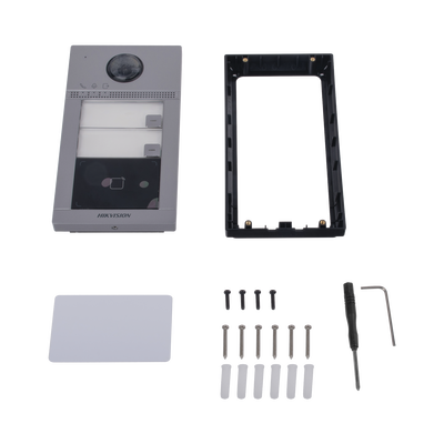 videoportero ip (ip65 + ik08) con llamada y apertura desde app hik connect / soporta 2 departamentos / poe estandar / interfaz web para configuración / 2 puertas videoportero ip (ip65 + ik08) con llamada y apertura desde app hik connect / soporta 2 departamentos / poe estandar / interfaz web para configuración / 2 puertas