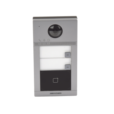 videoportero ip (ip65 + ik08) con llamada y apertura desde app hik connect / soporta 2 departamentos / poe estandar / interfaz web para configuración / 2 puertas videoportero ip (ip65 + ik08) con llamada y apertura desde app hik connect / soporta 2 departamentos / poe estandar / interfaz web para configuración / 2 puertas