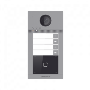 videoportero ip 2 megapixel / llamada y apertura remota desde app hik connect (requiere monitor )/ poe / exterior ip65 + antivandalico ik08 / 4 departamento / apertura con tarjeta / soporta 2 puertas y hasta 6 monitores