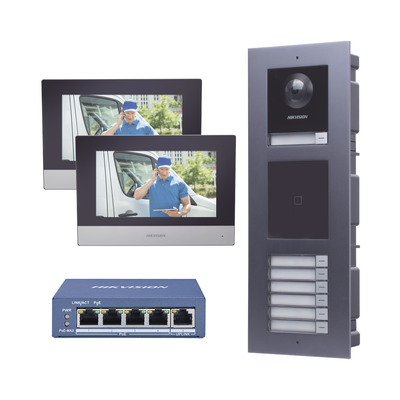 kit de videoportero ip para 7 departamentos con llamada a app de smartphone y lector de tarjetas em / 2da generación (modular) / montaje para empotrar incluido KIT de Videoportero IP para 7 DEPARTAMENTOS con llamada a App de Smartphone y Lector de Tarjetas EM / 2da Generación (Modular) / Montaje para EMPOTRAR incluido — Videoporteros e Interfonos en Morelia | SolutionSiteMX