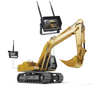 sistema profesional inalámbrico de cámara de reversa infrarroja y monitor de 7" para vehículos de trabajo y montacargas sistema profesional inalámbrico de cámara de reversa infrarroja y monitor de 7" para vehículos de trabajo y montacargas