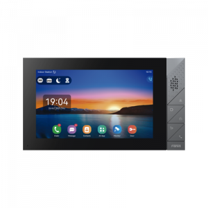 Monitor IP/SIP para interior con Android, Wi-Fi, Bluetooth, pantalla táctil de 7″, audio de 2 vías, PoE, 8 interfaces de entrada de alarma.