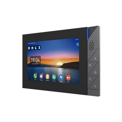 monitor ip/sip para interior con android, wi fi, bluetooth, pantalla táctil de 7", audio de 2 vías, poe, 8 interfaces de entrada de alarma. monitor ip/sip para interior con android, wi fi, bluetooth, pantalla táctil de 7", audio de 2 vías, poe, 8 interfaces de entrada de alarma.