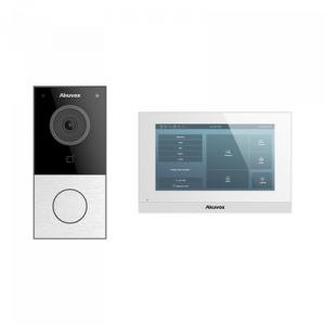 Kit de Videoportero Akuvox WIFI/ Monitor Linux de 7 Pulgadas/ 100% en la Nube / POE / Bluetooth / NFC / Lector de Tarjetas MIFARE / ONVIF / IP65 / Cámara 2 MP / Botón con Iluminación / Control de 1 Puerta / Entradas de Alarma