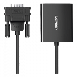 Adaptador VGA a HDMI / 1080P@60Hz / Audio 3.5mm / USB-C 5V / Cable 15cm (5.91 pulgadas) / 28AWG