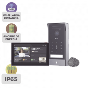 Video Portero Inteligente / 4K UHD / Wi-Fi 6 Dual Band / Reconocimiento de Venas de Palma y Facial / Monitor Táctil 8″ / Visión Nocturna Color / IP65