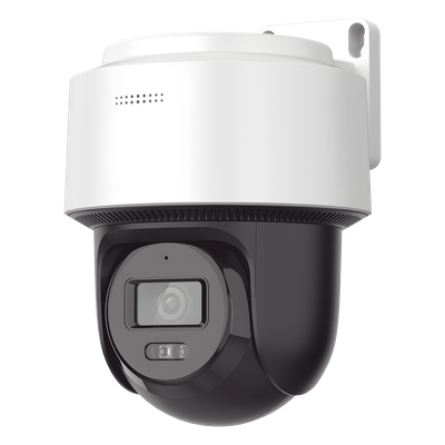 Cámara Domo PT IP / 4 Megapixel / Lente 4 mm / Dual Light 30 m (98.4 ft) / Autoseguimiento Humanos / PoE+ / Audio Bidireccional / IP66 Cámara Domo PT IP / 4 Megapixel / Lente 4 mm / Dual Light 30 m (98.4 ft) / Autoseguimiento Humanos / PoE+ / Audio Bidireccional / IP66