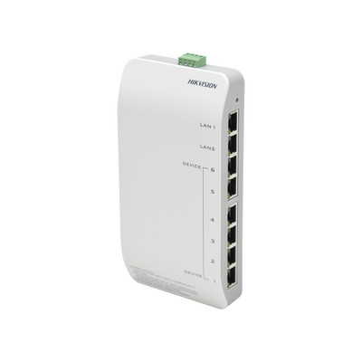 Distribuidor PoE (propietario) de Audio y Vídeo / Soporta Hasta 6 dispositivos / Compatible con Frente de Calle y Monitor IP HIKVISION - Image 2