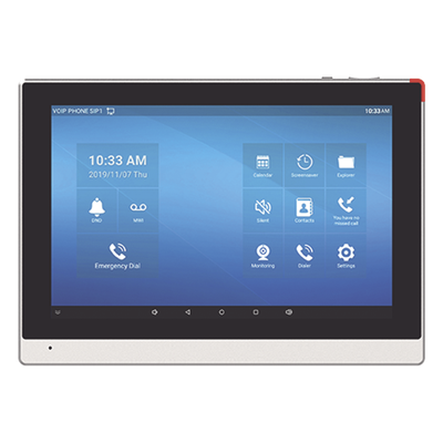 Monitor IP/SIP para interior con Android, Wi-Fi, pantalla táctil de 10.1", audio de 2 vías, PoE, 8 interfaces de entrada de alarma. - Image 2